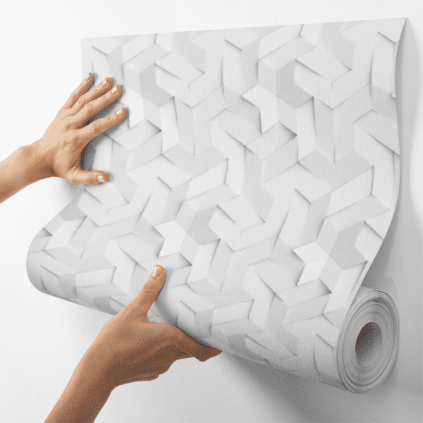 Adesivo 3D Pirâmides Geométricas com Linhas - Image 4