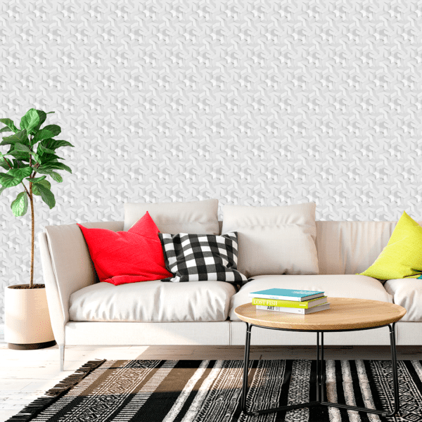 Adesivo 3D Pirâmides Geométricas com Linhas