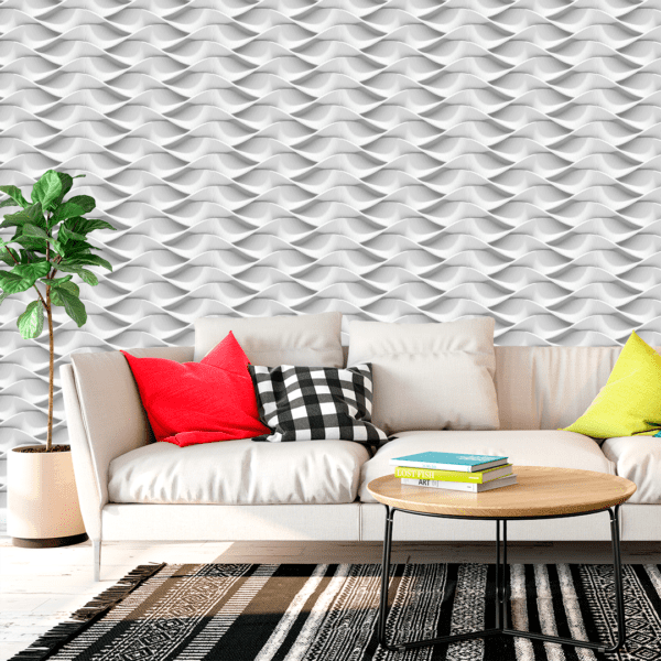 Adesivo 3D Textura de Faixas Onduladas