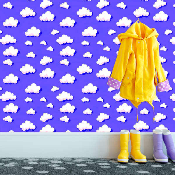 Adesivo Baby Nuvens com Fundo Roxo - Image 3