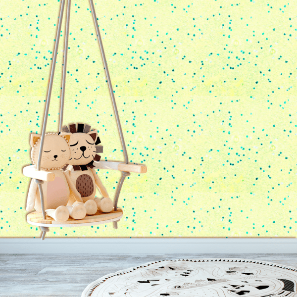 Adesivo Baby Estrelas Verdes Fundo Amarelo