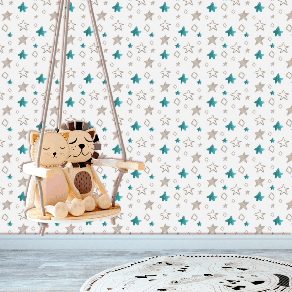 Adesivo Baby Desenhos Estrelas Marrom - Image 2