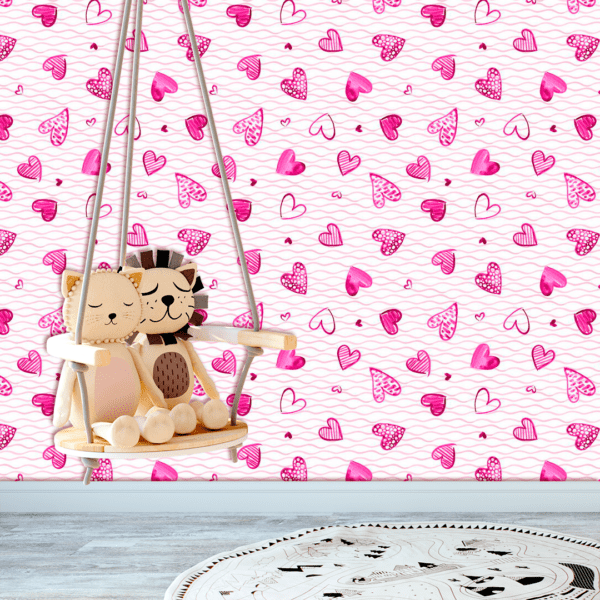 Adesivo Baby Desenhos Coração Rosa