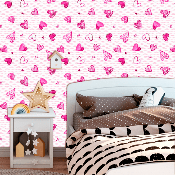Adesivo Baby Desenhos Coração Rosa - Image 2