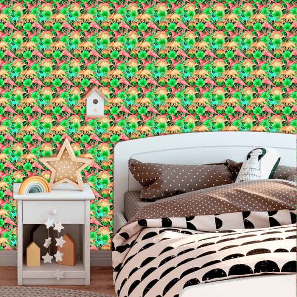 Adesivo Baby Dinossauros com Folhas Verdes - Image 2
