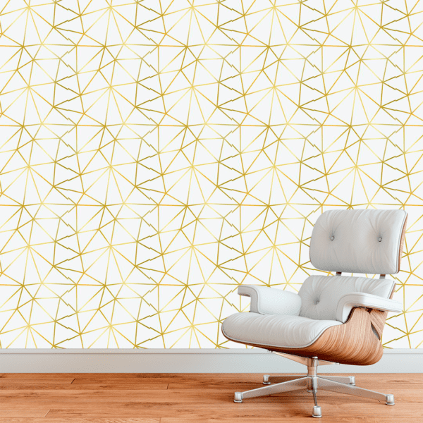 Adesivo Zazz Linha Grossa Dourada Fundo  Branco