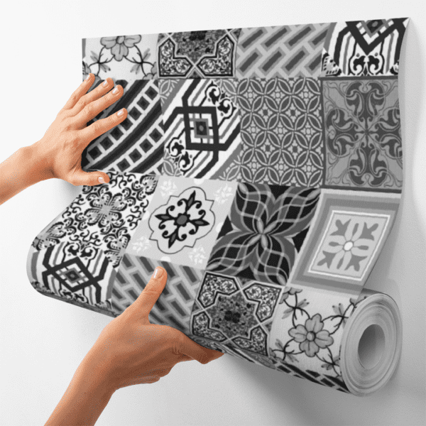 Adesivo Azulejos Prateado e Cinza - Image 4