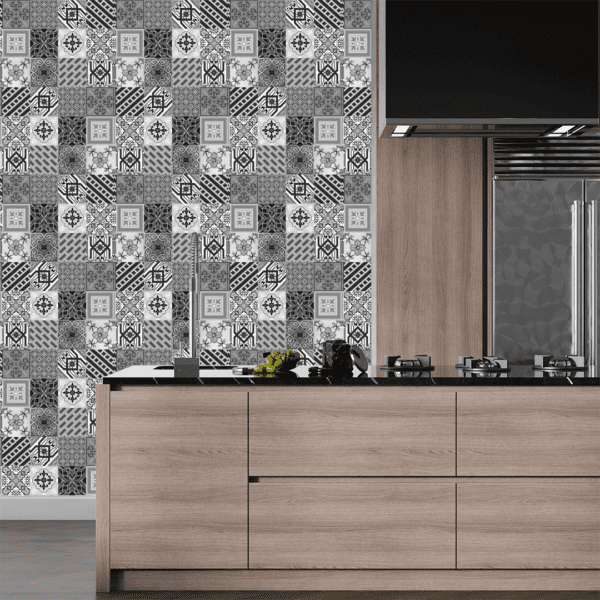 Adesivo Azulejos Prateado e Cinza - Image 2