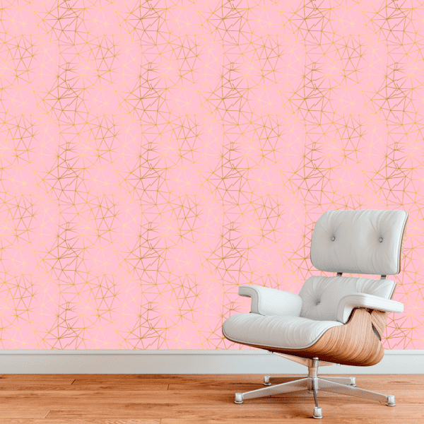 Adesivo Zazz Linha Espandido Dourada Fundo Rosa Pastel - Image 3