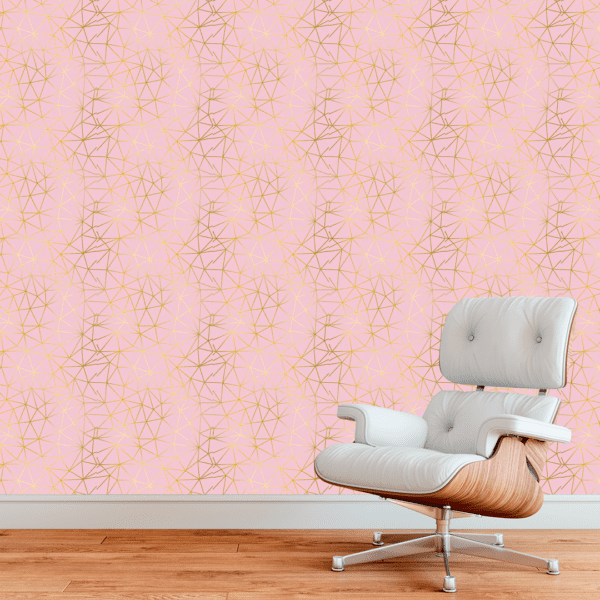 Adesivo Zazz Linha Espandido Dourada Fundo Lilás Pastel