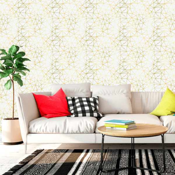 Adesivo Zazz Linha Espandido Dourada Fundo  Branco
