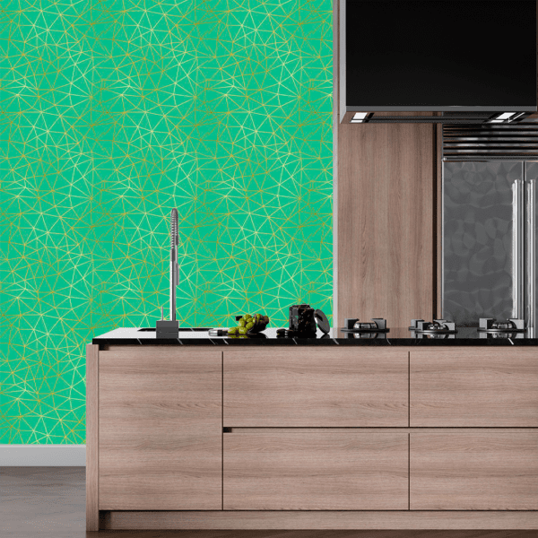 Adesivo Zazz Linha Espandido Dourada Fundo Verde Menta - Image 2