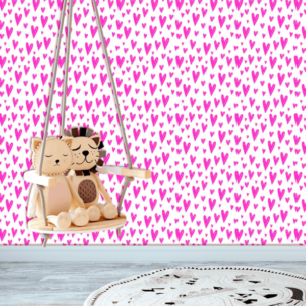 Adesivo Baby Desenho Corações Rosas - Image 2