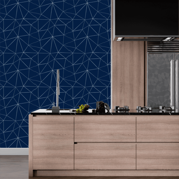 Adesivo Zazz Linha Fina Prateado Fundo Azul Escuro - Image 2