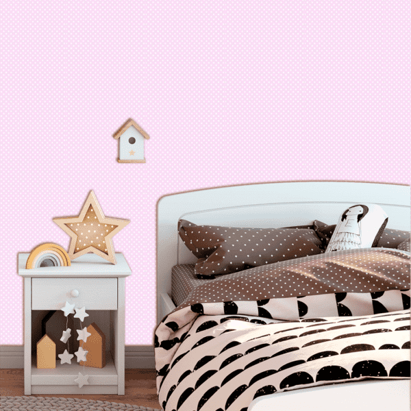 Adesivo Baby Estrelas Brancas com Fundo Rosa Bebê