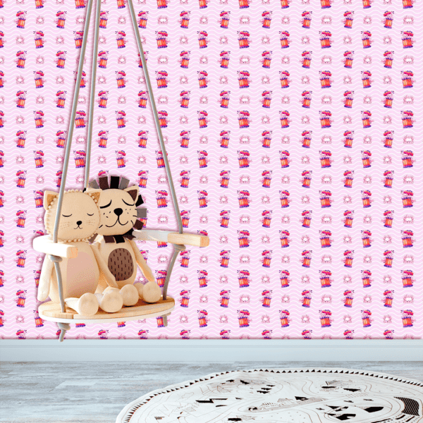 Adesivo Baby Desenho de Coala Fundo Linhas Onduladas - Image 2