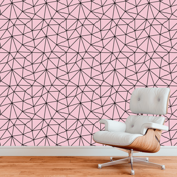 Adesivo Zazz Linha Grossa Preta Fundo Rosa