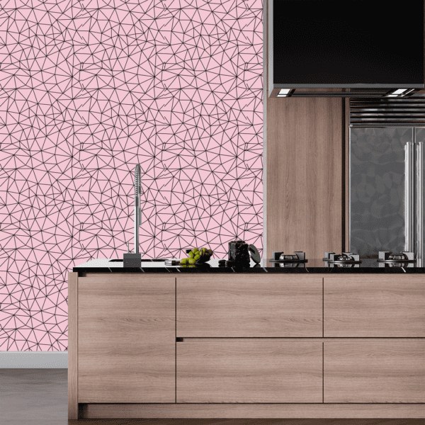 Adesivo Zazz Linha Espandida Preta Fundo Rosa