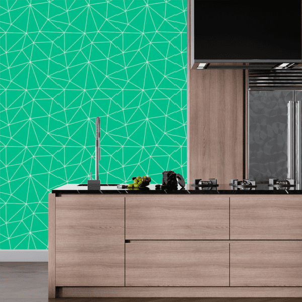 Adesivo Zazz Linha Fina Branca Fundo Verde
