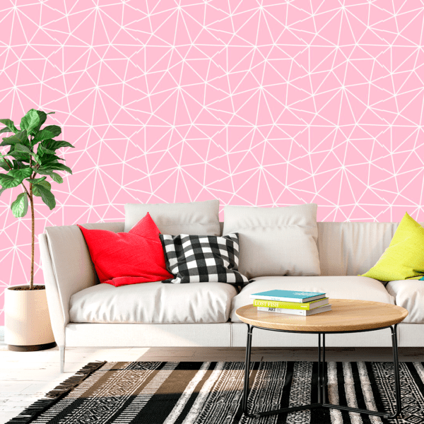 Adesivo Zazz Linha Grossa Branca Fundo Rosa