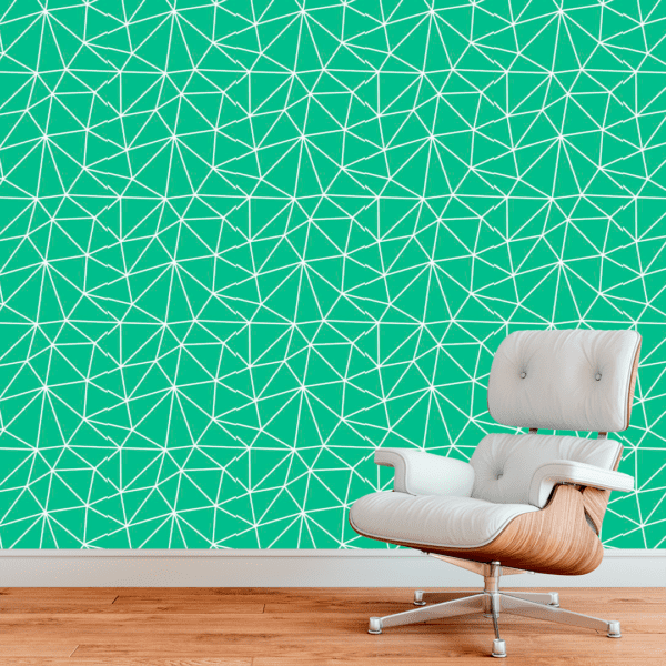 Adesivo Zazz Linha GRossa Branca Fundo Verde