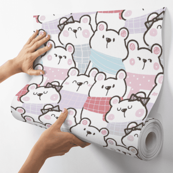 Adesivo Baby Estampa de Urso Polar com Lenços - Image 4