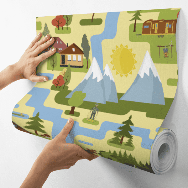 Adesivo Baby Estampa 3D de Montanhas e Camping - Image 4