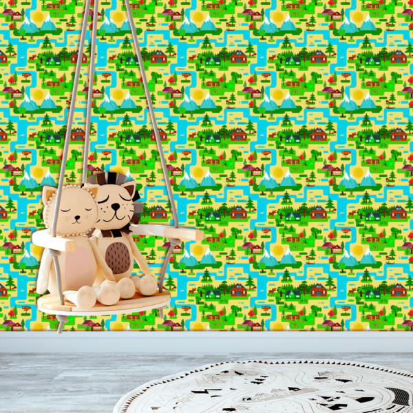 Adesivo Baby Estampa 3D de Montanhas e Camping - Image 2