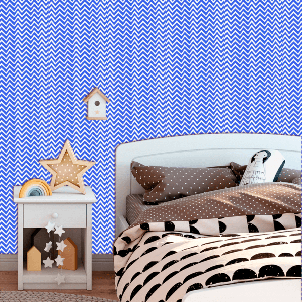 Adesivo Baby Padrão Chevron Branco e Roxo - Image 2
