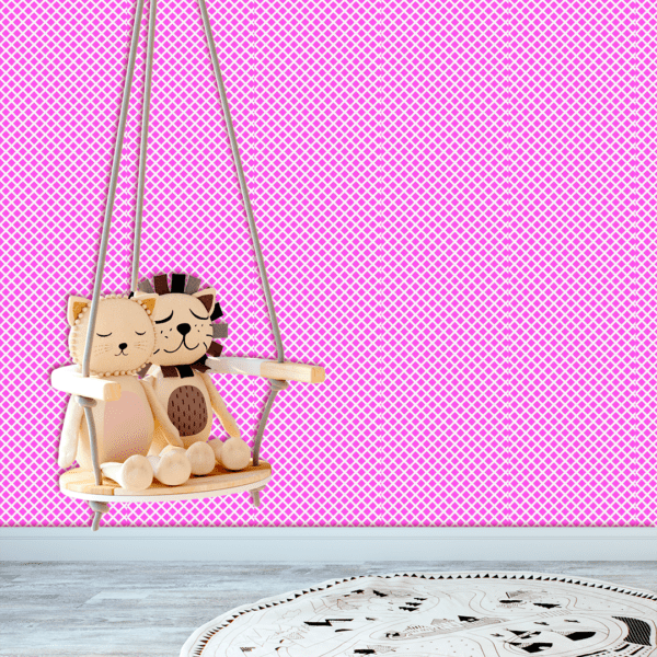 Adesivo Baby Geometrico Branco e Rosa Claro