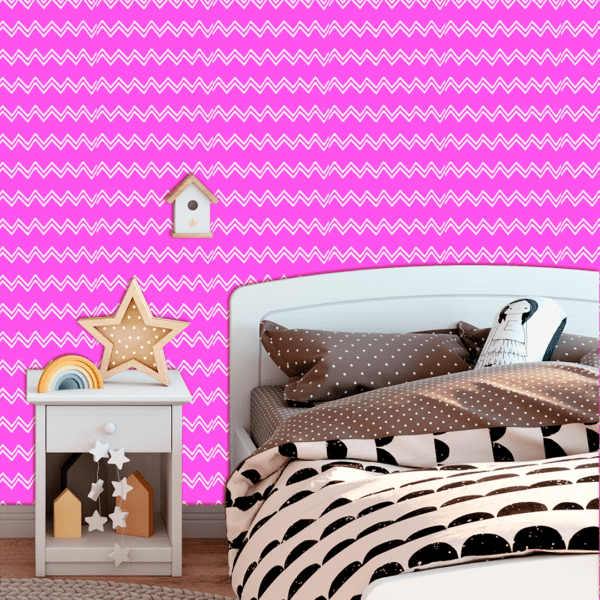 Adesivo Baby Desenho Chevron Rosa - Image 3