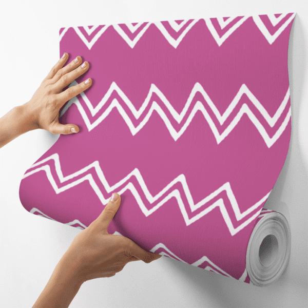 Adesivo Baby Desenho Chevron Rosa Escuro - Image 4