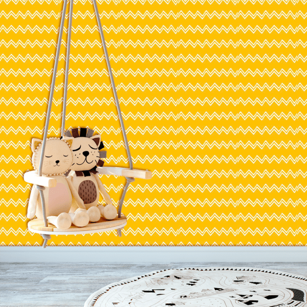 Adesivo Baby Desenho Chevron Amarelo