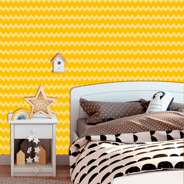 Adesivo Baby Desenho Chevron Amarelo - Image 2