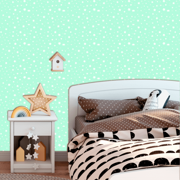 Adesivo Baby Pantone Estrela Verde Pastel