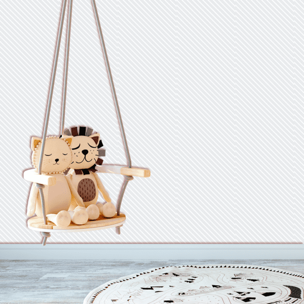 Adesivo Baby Pantone Listras Cinza Claro