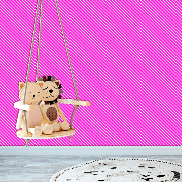 Adesivo Baby Linhas Brancas Fundo Rosa Escuro