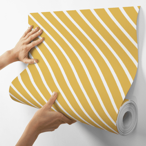 Adesivo Baby Linhas Brancas Fundo Amarelo Pastel - Image 4