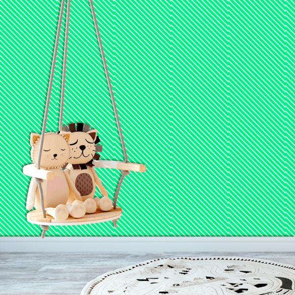 Adesivo Baby Linhas Brancas Fundo Verde Pastel - Image 2