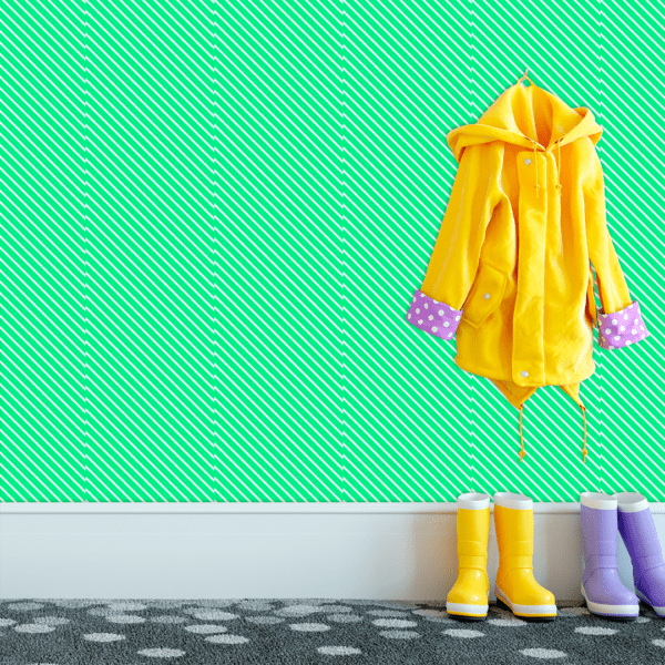 Adesivo Baby Linhas Brancas Fundo Verde Pastel