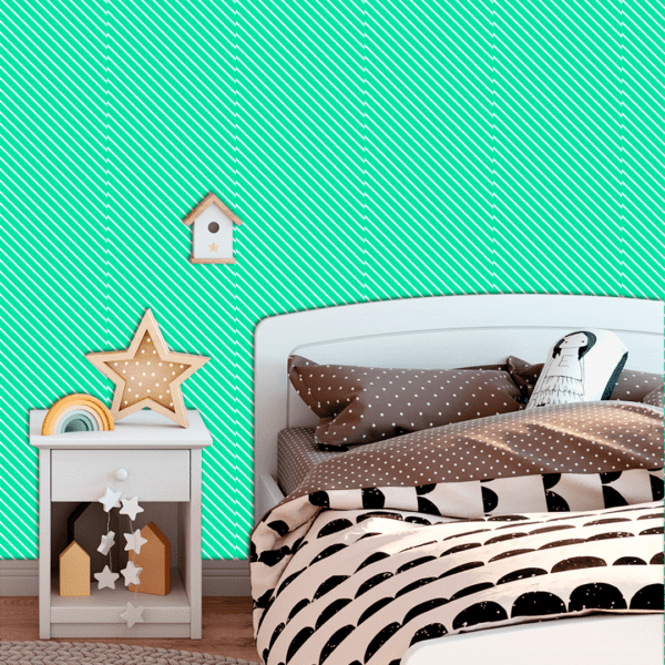 Adesivo Baby Linhas Brancas Fundo Azul Pastel