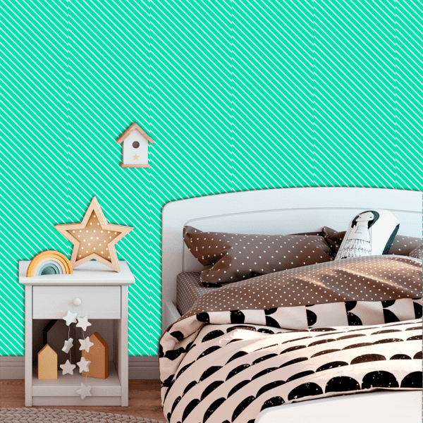 Adesivo Baby Linhas Brancas Fundo Azul - Image 2