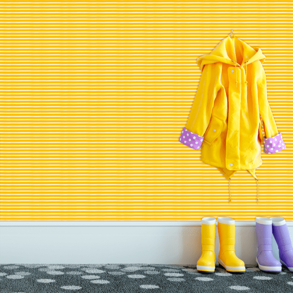 Adesivo Baby Linhas Brancas Horizontais Fundo Amarelo - Image 3