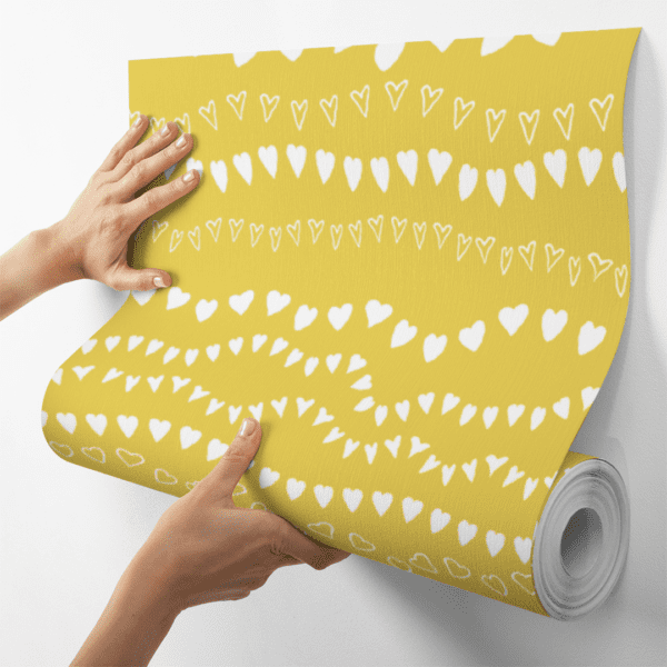 Adesivo Baby Sequencia de Corações Fundo Amarelo - Image 4