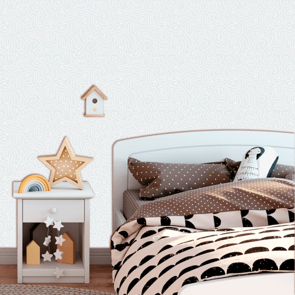 Adesivo Baby Pantone Linhas Abstrata Cinza Claro - Image 2