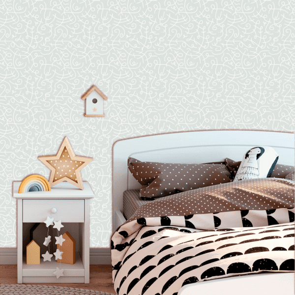 Adesivo Baby Pantone Linhas Rabisco Cinza - Image 3