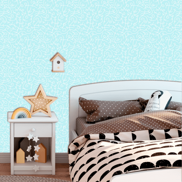 Adesivo Baby Pantone Linhas Rabisco Azul - Image 3