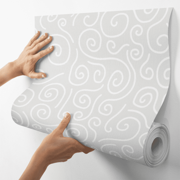 Adesivo Baby Pantone Linhas Caracol Cinza - Image 4