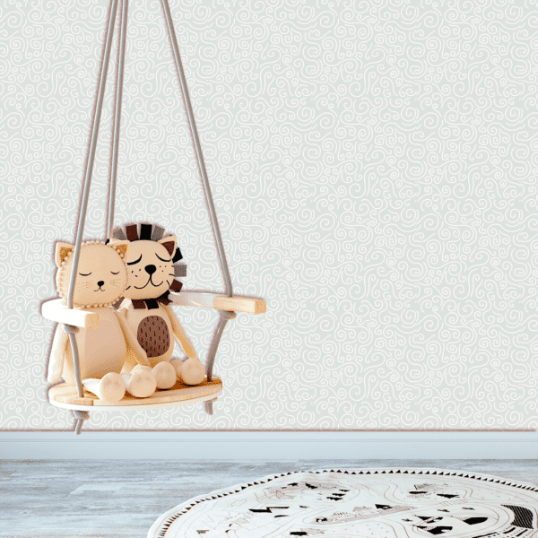 Adesivo Baby Pantone Linhas Caracol Cinza