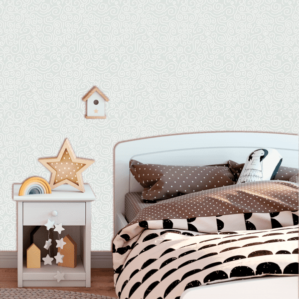 Adesivo Baby Pantone Linhas Caracol Cinza - Image 2